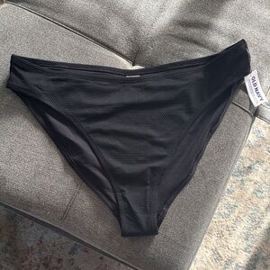 Old Navy Textured Black Bikini Bottoms